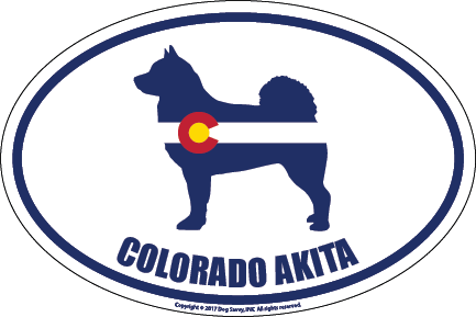 Colorado Breed Sticker Akita