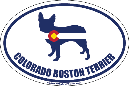 Colorado Breed Sticker Boston Terrier