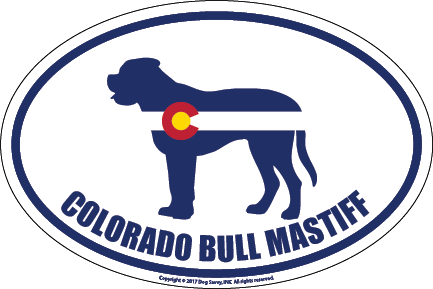 Colorado Breed Sticker Bull Mastiff