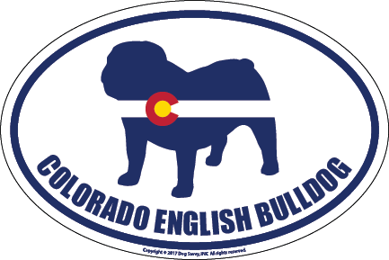 Colorado Breed Sticker English Bulldog