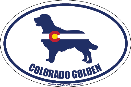 Colorado Breed Sticker Golden Retriever