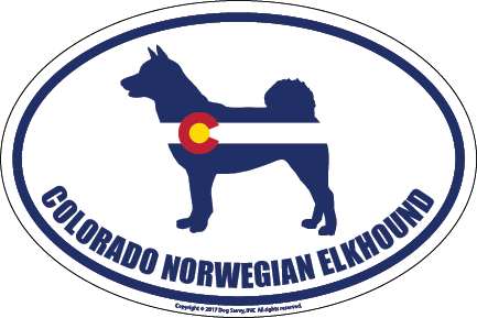 Colorado Breed Sticker Norwegian Elk Hound